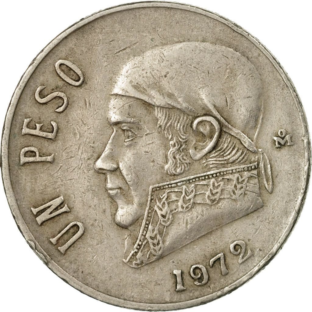 Coin, Mexico, Peso, 1972, Mexico City, EF(40-45), Copper-nickel, KM:460