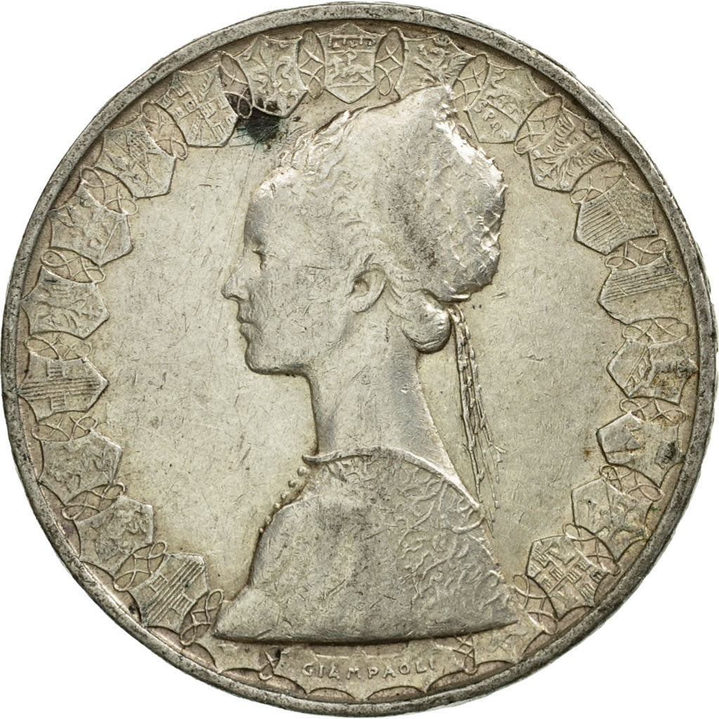 Coin, Italy, 500 Lire, 1958, Rome, VF(20-25), Silver, KM:98