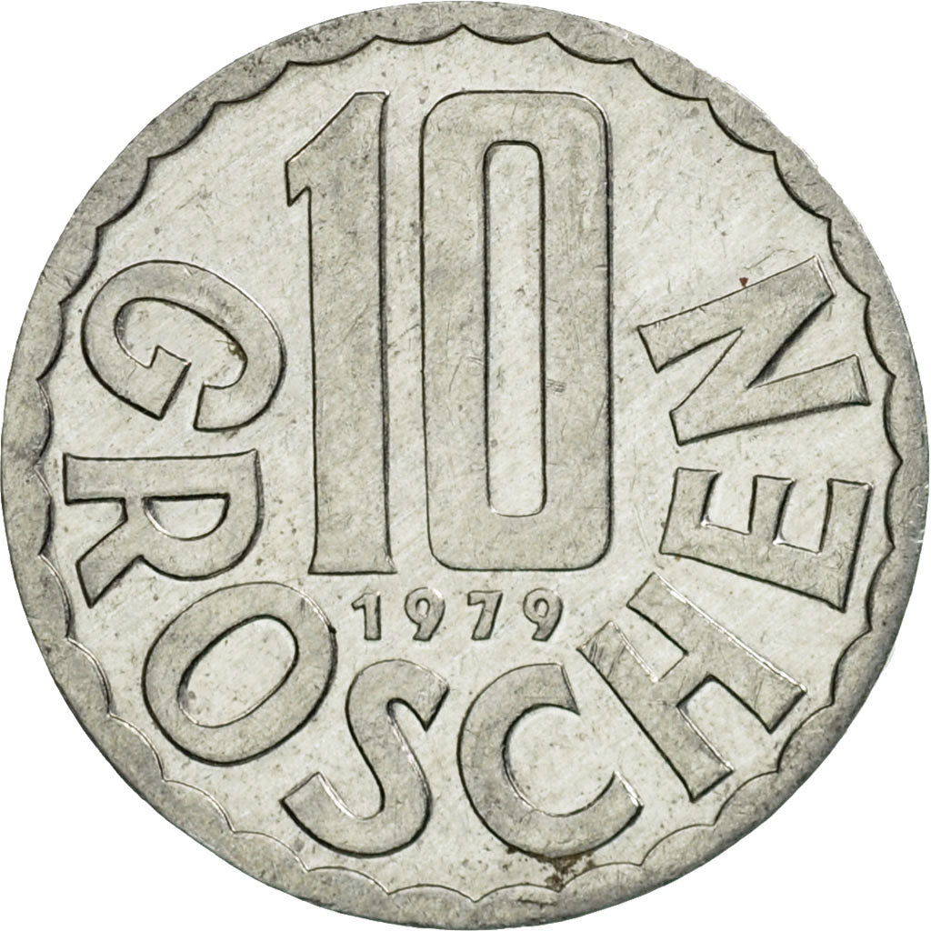Moneta, Austria, 10 Groschen, 1979, Vienna, BB+, Alluminio, KM:2878