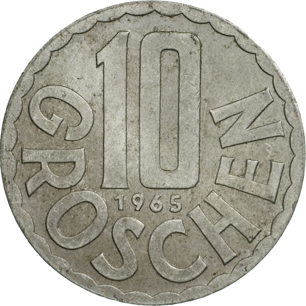 Monnaie, Autriche, 10 Groschen, 1965, Vienna, TB+, Aluminium, KM:2878