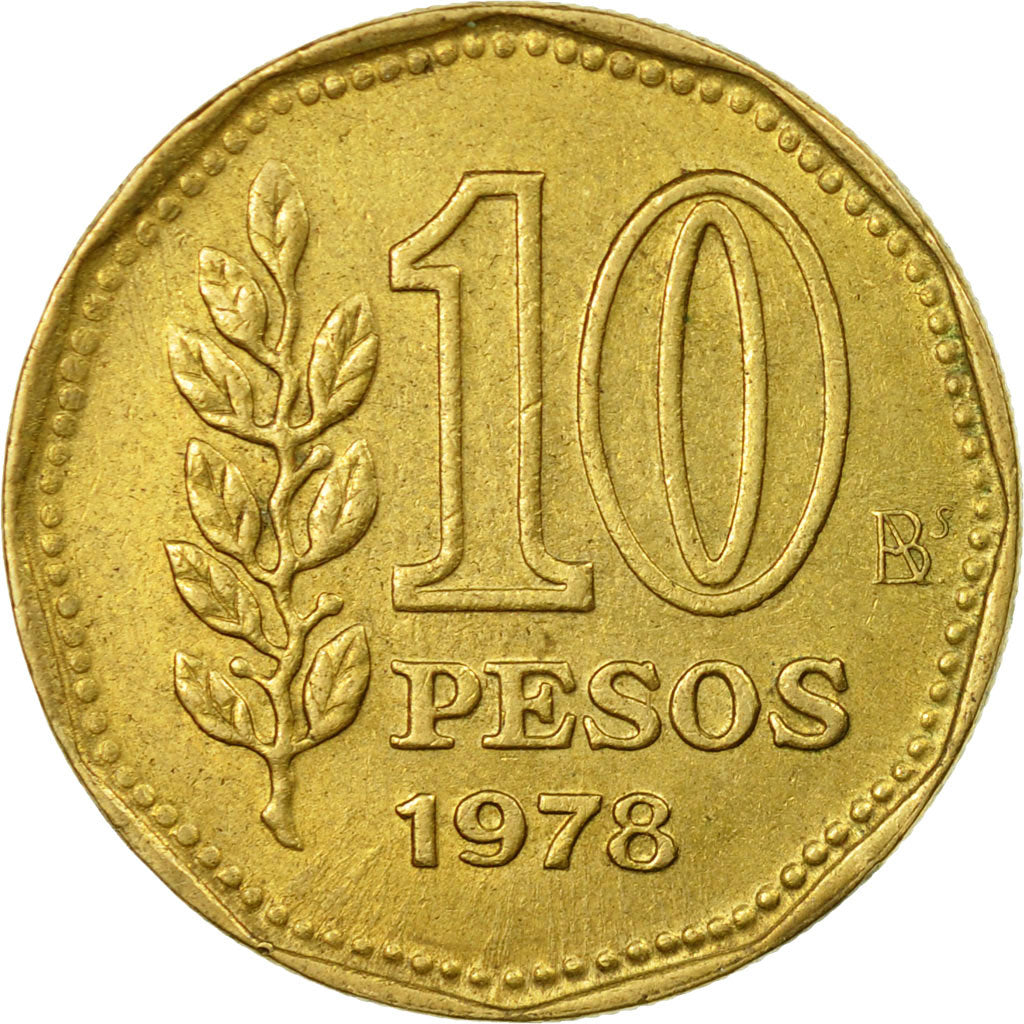 Coin, Argentina, 10 Pesos, 1978, EF(40-45), Aluminum-Bronze, KM:72