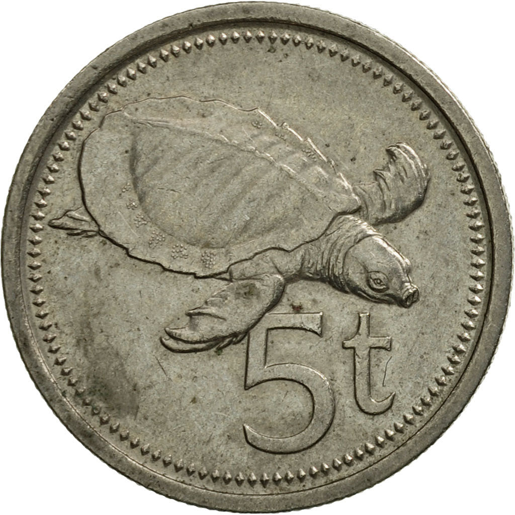 Münze, Papua New Guinea, 5 Toea, 1975, Hambourg, SS, Copper-nickel, KM:3