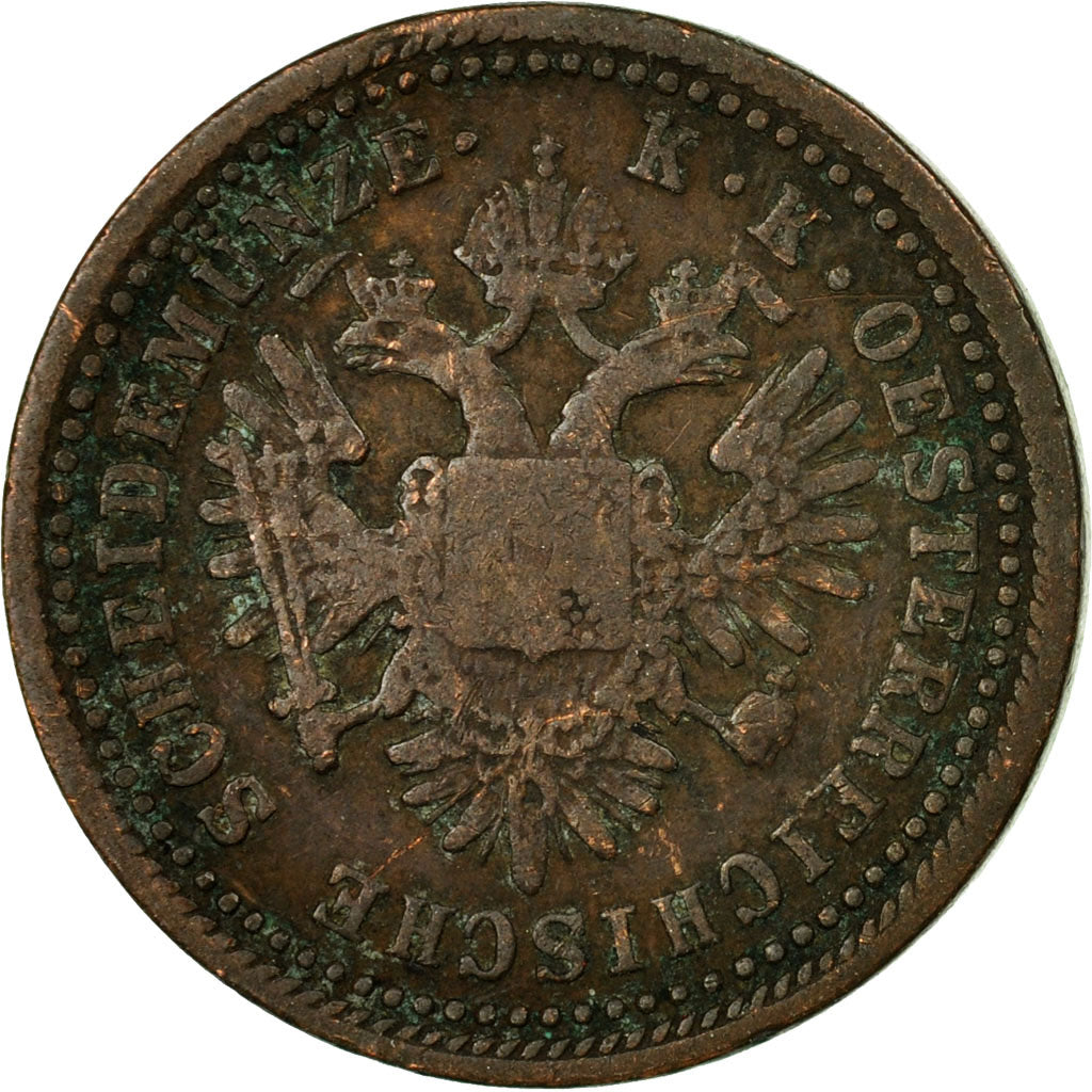 Coin, Austria, Franz Joseph I, Kreuzer, 1851, EF(40-45), Copper, KM:2185