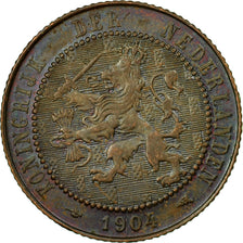 Coin, Netherlands, Wilhelmina I, 2-1/2 Cent, 1904, EF(40-45), Bronze, KM:134