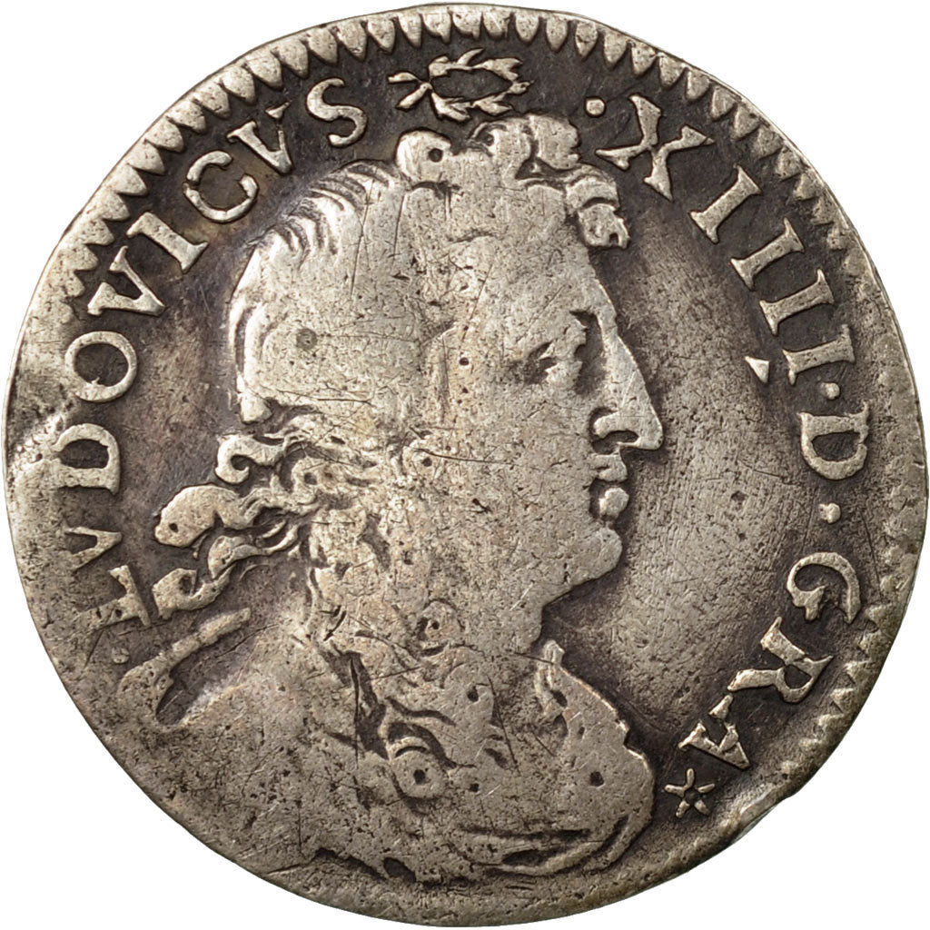 Coin, France, 4 Sols, 1677, Paris, VF(30-35), Silver, Gadoury:103