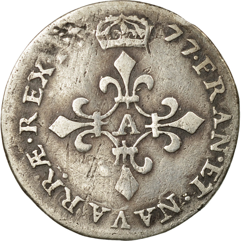 Coin, France, 4 Sols, 1677, Paris, VF(30-35), Silver, Gadoury:103