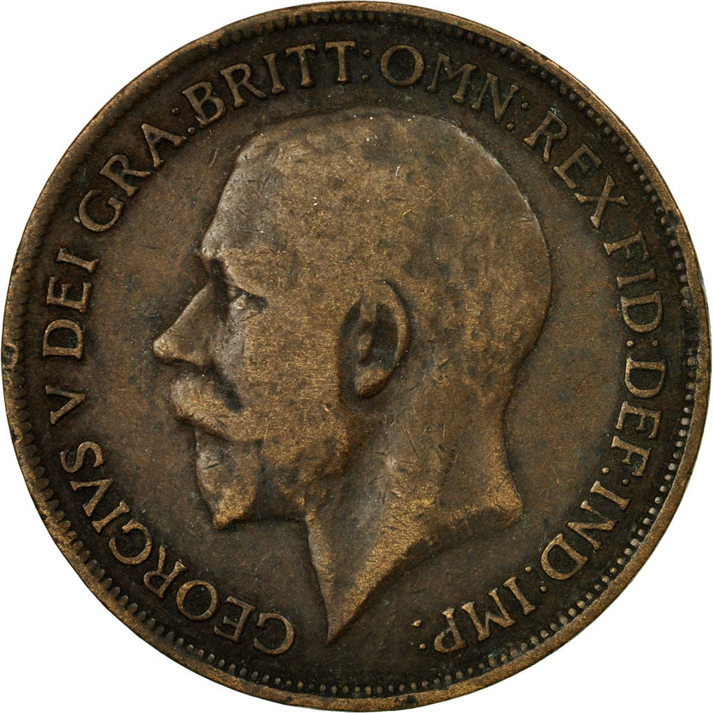 Coin, Great Britain, George V, Penny, 1919, EF(40-45), Bronze, KM:810
