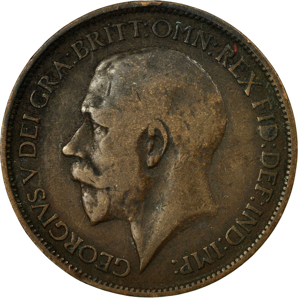 Coin, Great Britain, George V, 1/2 Penny, 1915, EF(40-45), Bronze, KM:809