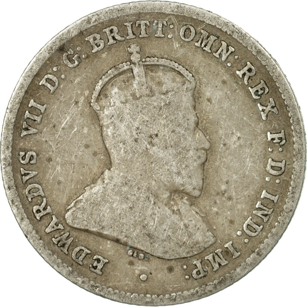Coin, Australia, Edward VII, Sixpence, 1910, London, VF(20-25), Silver, KM:19