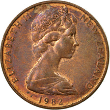 Coin, New Zealand, Elizabeth II, 2 Cents, 1982, EF(40-45), Bronze, KM:32.1