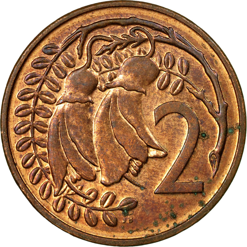 Coin, New Zealand, Elizabeth II, 2 Cents, 1982, EF(40-45), Bronze, KM:32.1