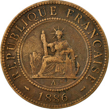 Coin, FRENCH INDO-CHINA, Cent, 1886, Paris, EF(40-45), Bronze, KM:1