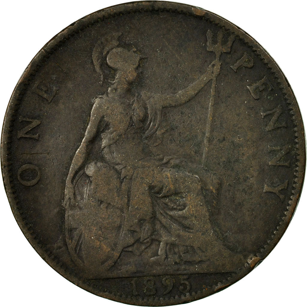 Coin, Great Britain, Victoria, Penny, 1895, VF(20-25), Bronze, KM:790