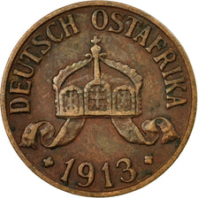 Münze, GERMAN EAST AFRICA, Wihelm II, Heller, 1913, SS+, Bronze, KM:7