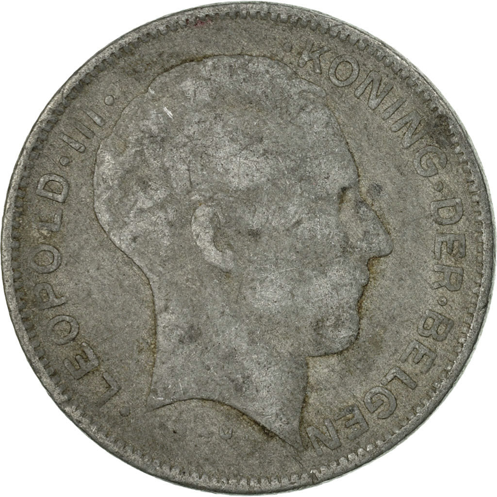 Moneda, Bélgica, 5 Francs, 5 Frank, 1941, BC+, Cinc, KM:130