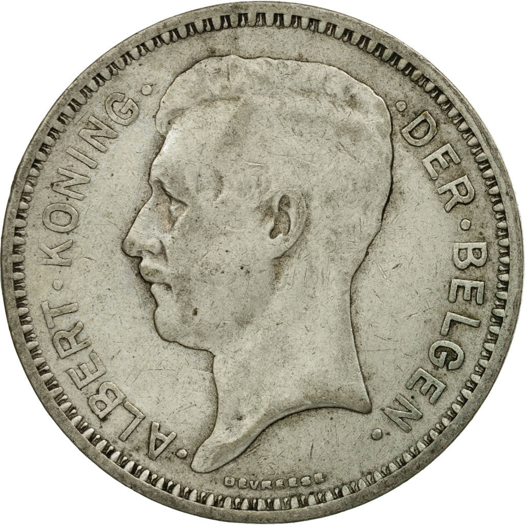 Coin, Belgium, 20 Francs, 20 Frank, 1934, VF(30-35), Silver, KM:104.1
