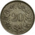 Moneta, Szwajcaria, 20 Rappen, 1962, Bern, VF(30-35), Miedź-Nikiel, KM:29a