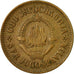 Moneta, Jugosławia, 20 Para, 1974, VF(30-35), Mosiądz, KM:45
