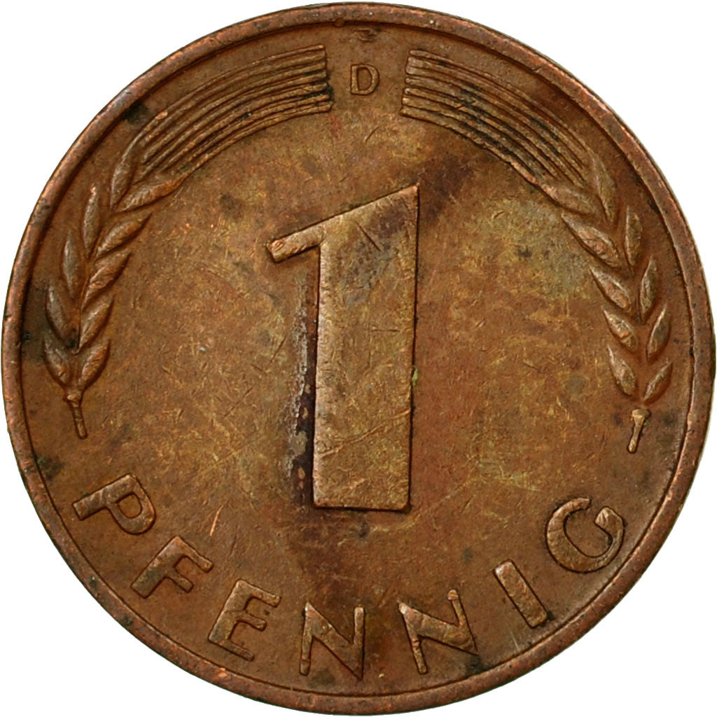 Monnaie, République fédérale allemande, Pfennig, 1950, Munich, TB+, Copper