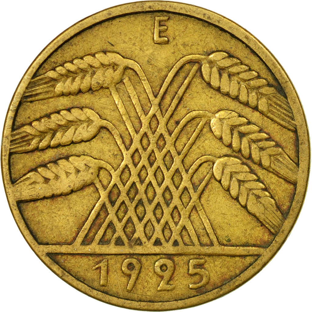 Moneta, NIEMCY, REP. WEIMARSKA, 10 Reichspfennig, 1925, Muldenhütten