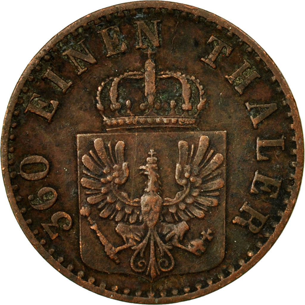 Coin, German States, BAVARIA, Maximilian II, Pfennig, 1865, Berlin, EF(40-45)