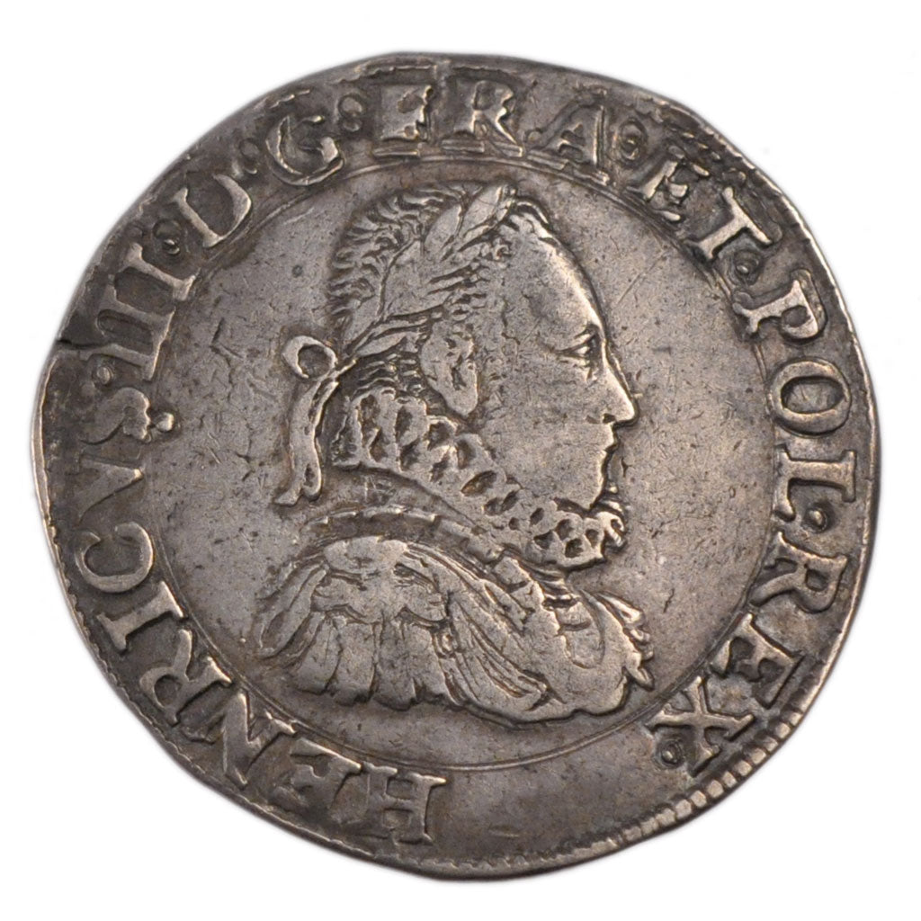 FRANCE, Teston, 1576, Poitiers, AU(50-53), Silver, Duplessy #1126, 9.40