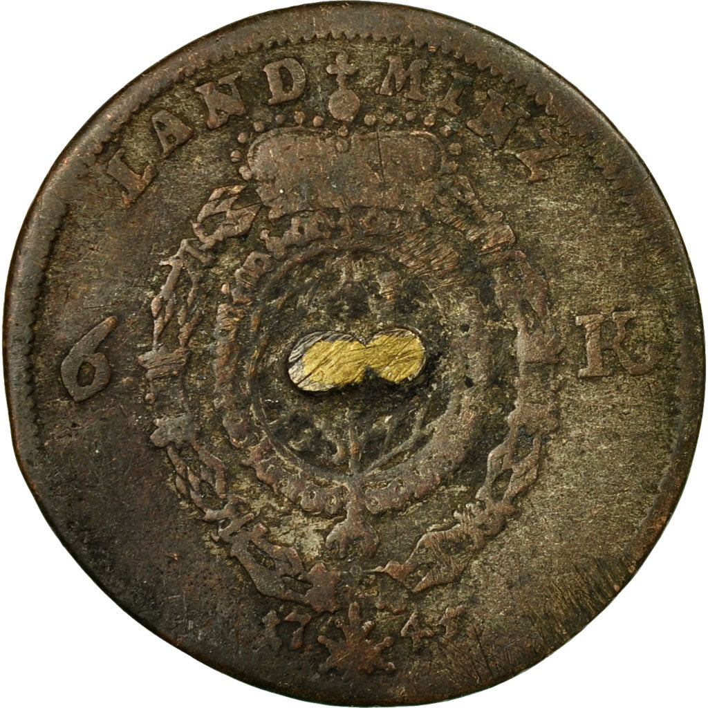 Moneta, Stati tedeschi, BAVARIA, Maximilian III, Josef, 6 Kreuzer, 1745, Munich