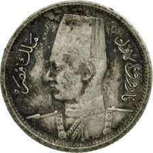 Coin, Egypt, Farouk, 2 Piastres, 1356, British Royal Mint, EF(40-45), Silver