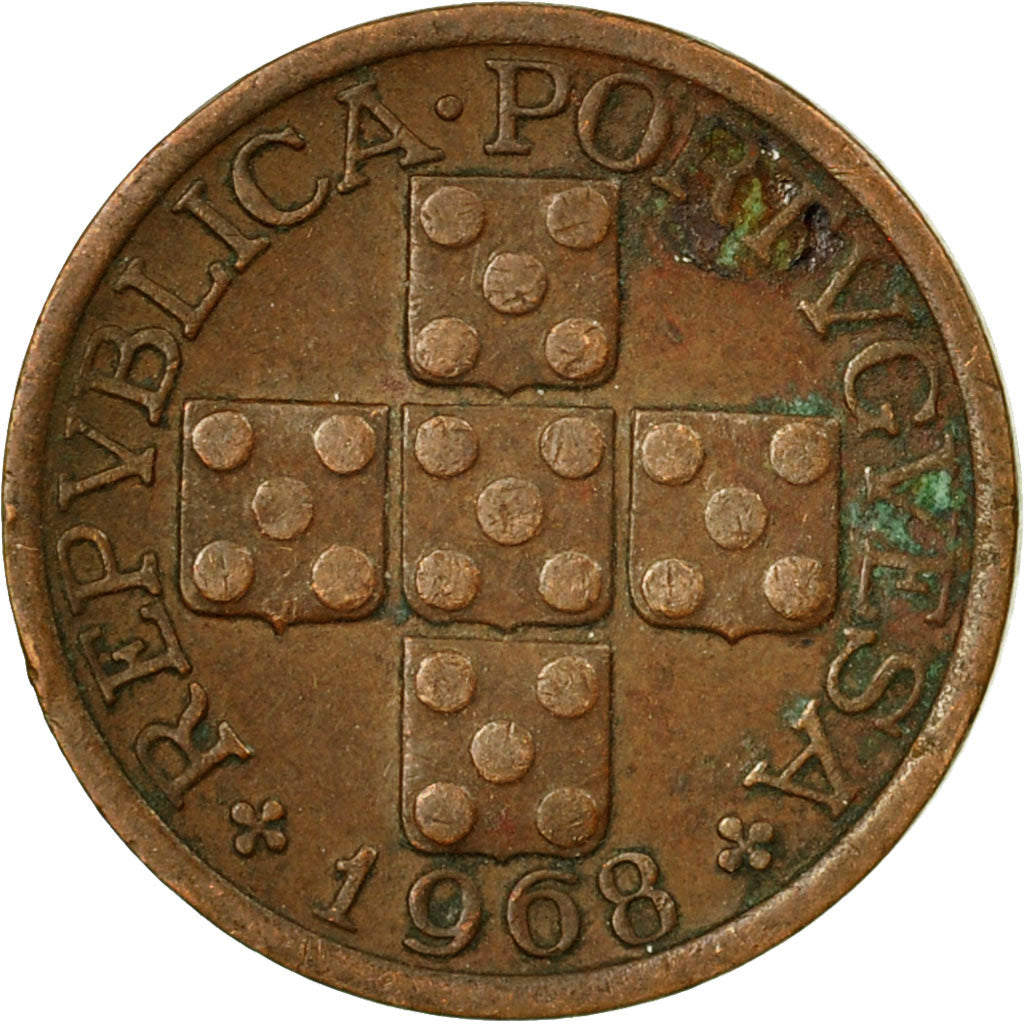 Coin, Portugal, 10 Centavos, 1968, VF(30-35), Bronze, KM:583