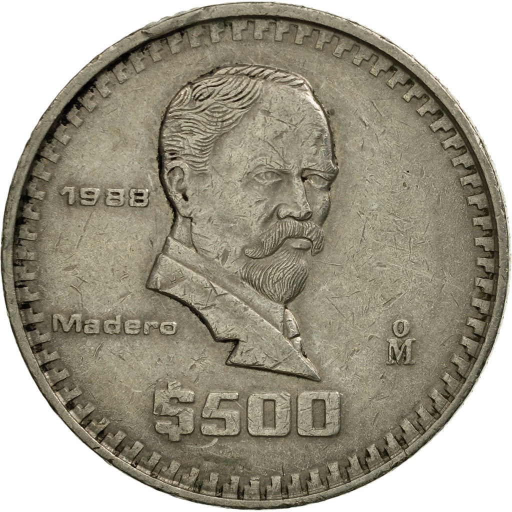 Münze, Mexiko, 500 Pesos, 1988, Mexico City, SS, Copper-nickel, KM:529