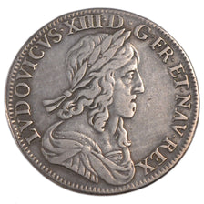 FRANCE, 1/2 Écu, deuxième poinçon de Warin, 1/2 ECU, 1643, Paris, KM #135.1, EF(