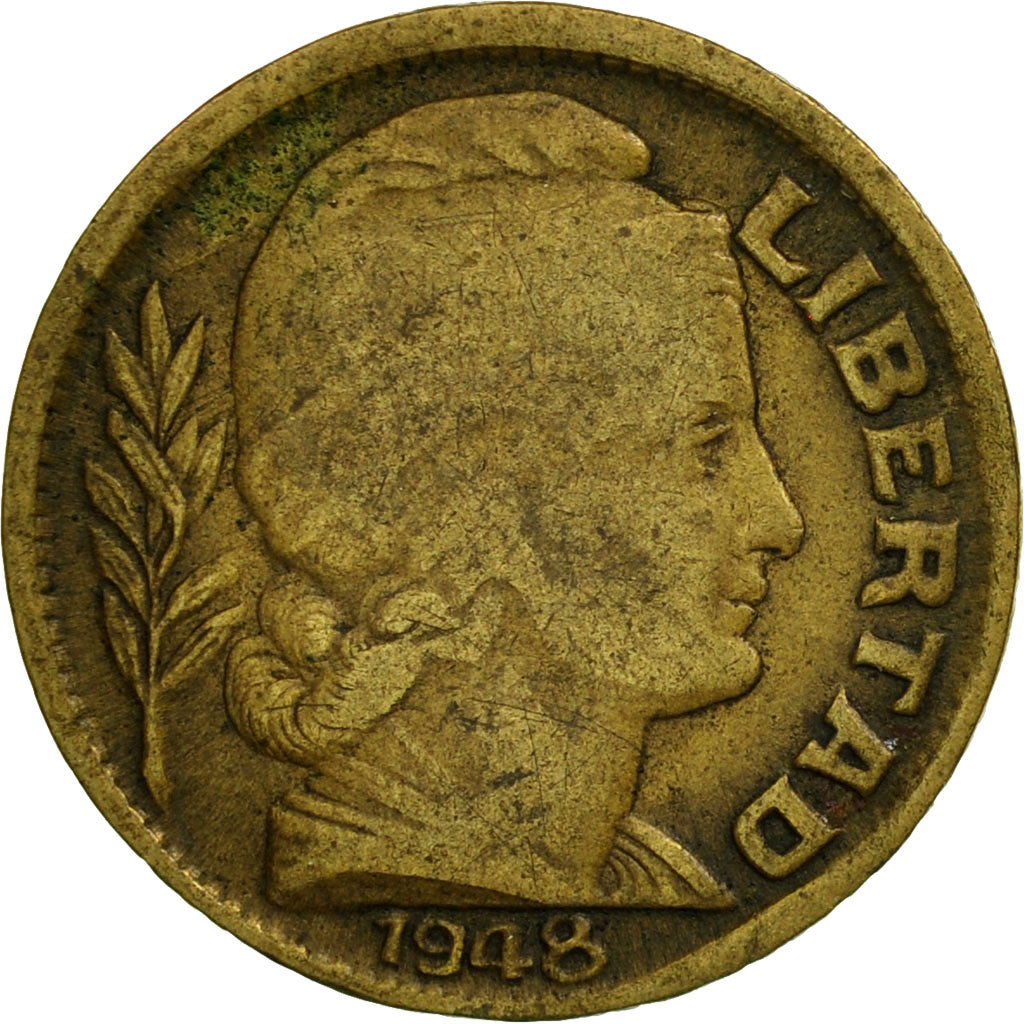 Moneta, Argentina, 10 Centavos, 1948, BB, Alluminio-bronzo, KM:41