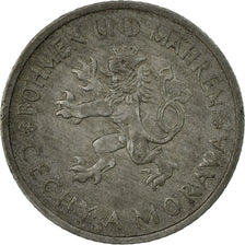Coin, BOHEMIA & MORAVIA, Koruna, 1943, Berlin, EF(40-45), Zinc, KM:4