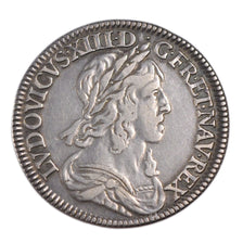 FRANCE, ¼ Ecu, 1643, Paris, EF(40-45), Silver, Gadoury #48, 6.70