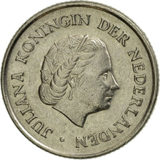 Coin, Netherlands, Juliana, 25 Cents, 1974, EF(40-45), Nickel, KM:183