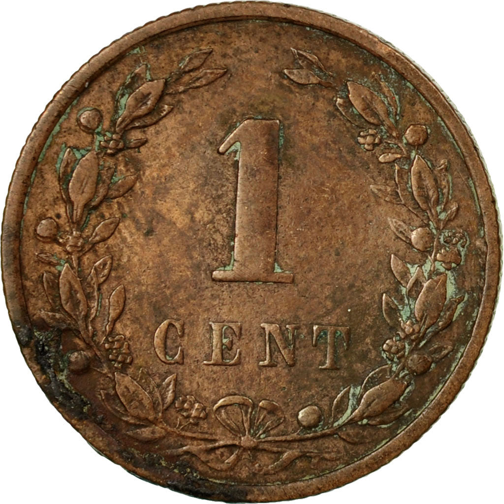 Coin, Netherlands, William III, Cent, 1884, EF(40-45), Bronze, KM:107.1