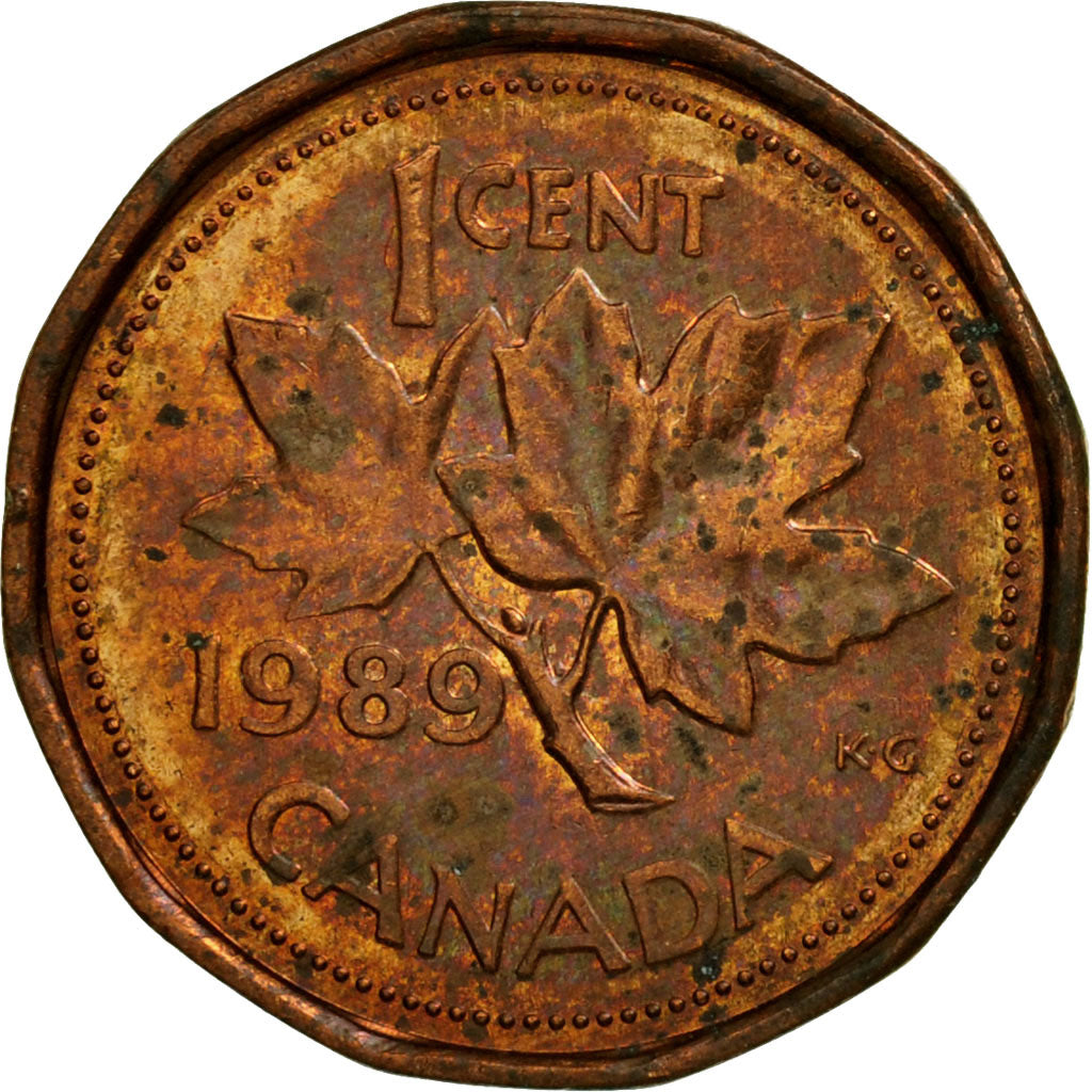 Coin, Canada, Elizabeth II, Cent, 1989, Royal Canadian Mint, Ottawa, VF(30-35)