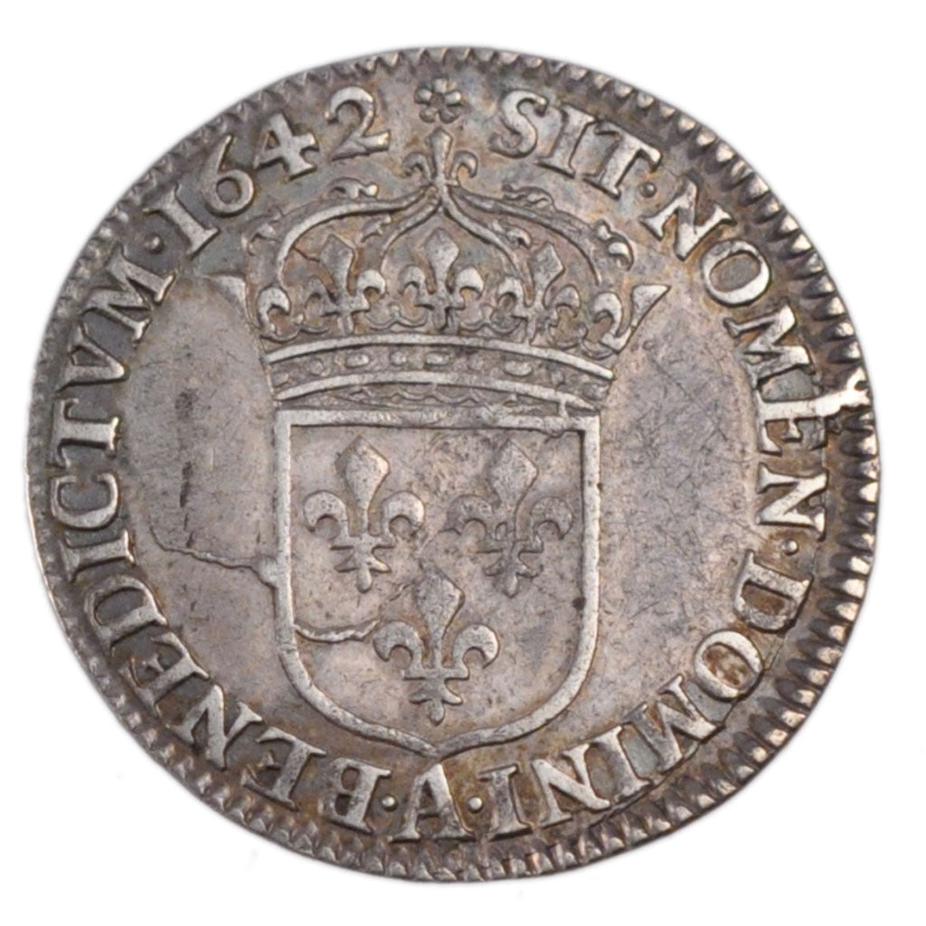 FRANCE, 1/12 Écu, 2e poinçon de Warin, buste drapé et cuirassé, 1/12 ECU, 10 Sol