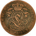 Moneda, Bélgica, Leopold I, 2 Centimes, 1861, MBC, Cobre, KM:4.2