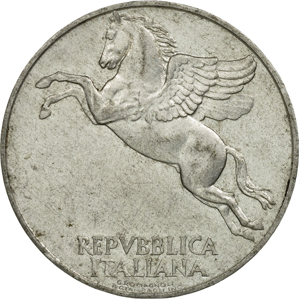 Coin, Italy, 10 Lire, 1948, Rome, EF(40-45), Aluminum, KM:90