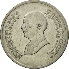 Coin, Jordan, Hussein, 10 Piastres, 1992, EF(40-45), Nickel plated steel, KM:55