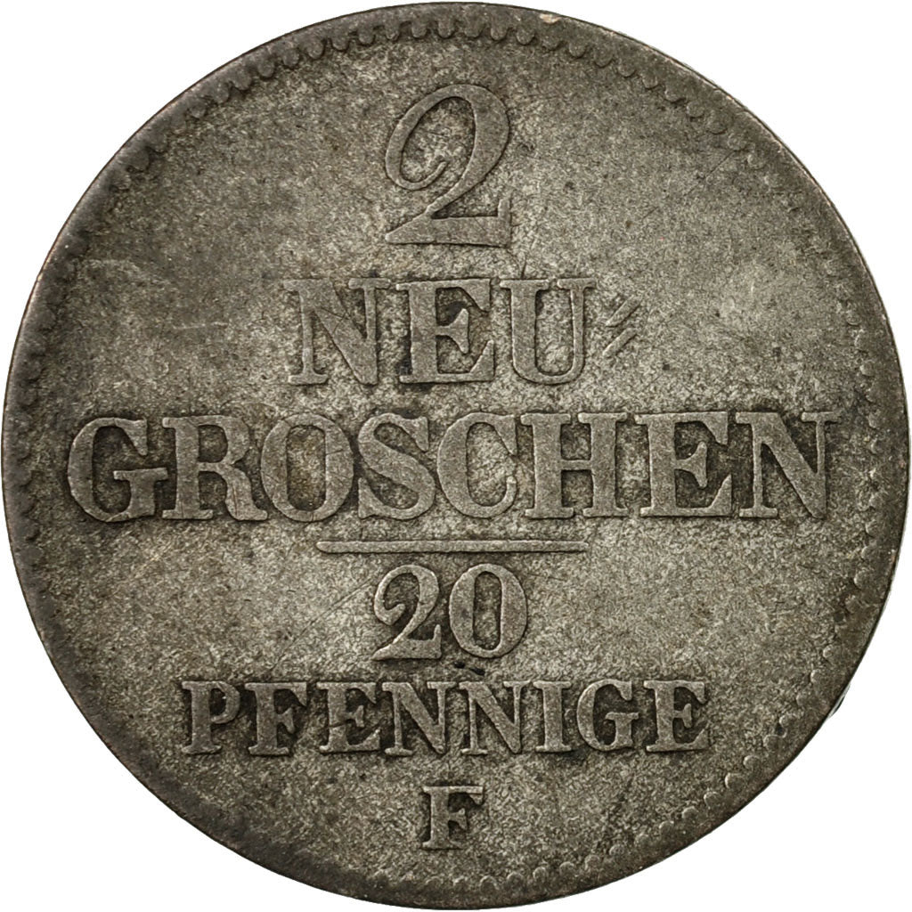 Coin, German States, SAXONY-ALBERTINE, Friedrich August II, 2 Neu-Groschen, 20