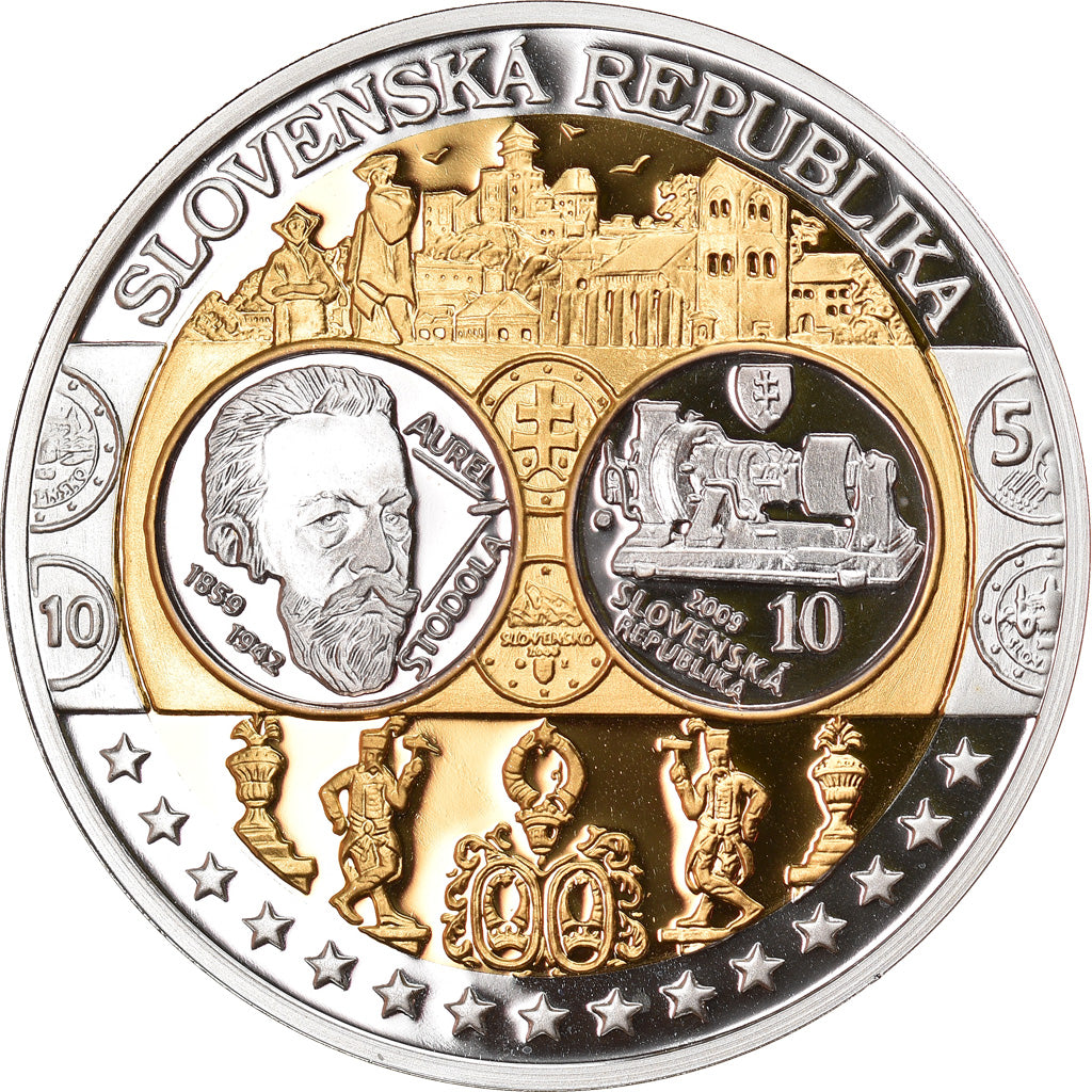Slovakia, Medal, L'Europe, Politics, Society, War, MS(65-70), Silver