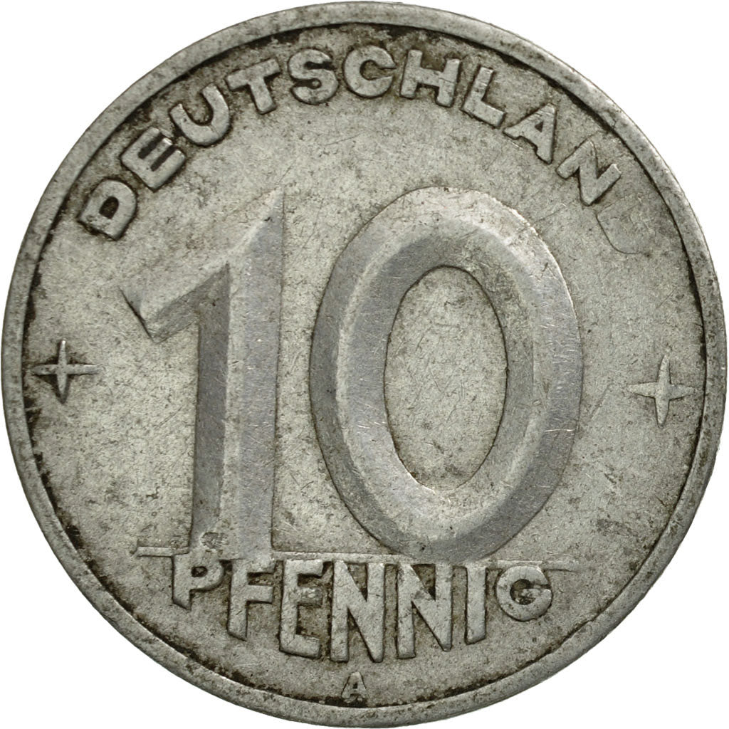 Moneta, REPUBBLICA DEMOCRATICA TEDESCA, 10 Pfennig, 1950, Berlin, BB, Alluminio