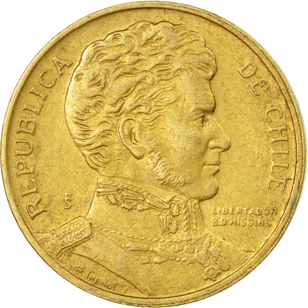 Coin, Chile, Peso, 1987, EF(40-45), Aluminum-Bronze, KM:216.1
