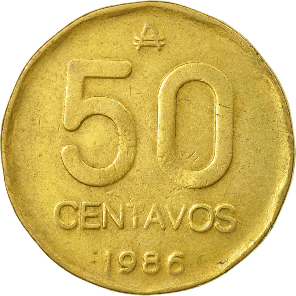 Coin, Argentina, 50 Centavos, 1986, VF(30-35), Brass, KM:99
