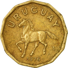 Coin, Uruguay, 10 Centesimos, 1976, Santiago, EF(40-45), Aluminum-Bronze, KM:66