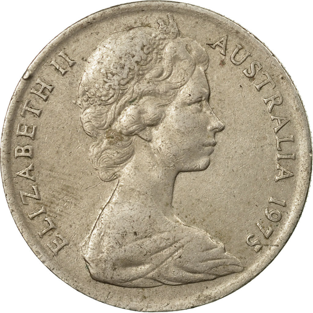 Munten, Australië, Elizabeth II, 10 Cents, 1975, FR+, Copper-nickel, KM:65