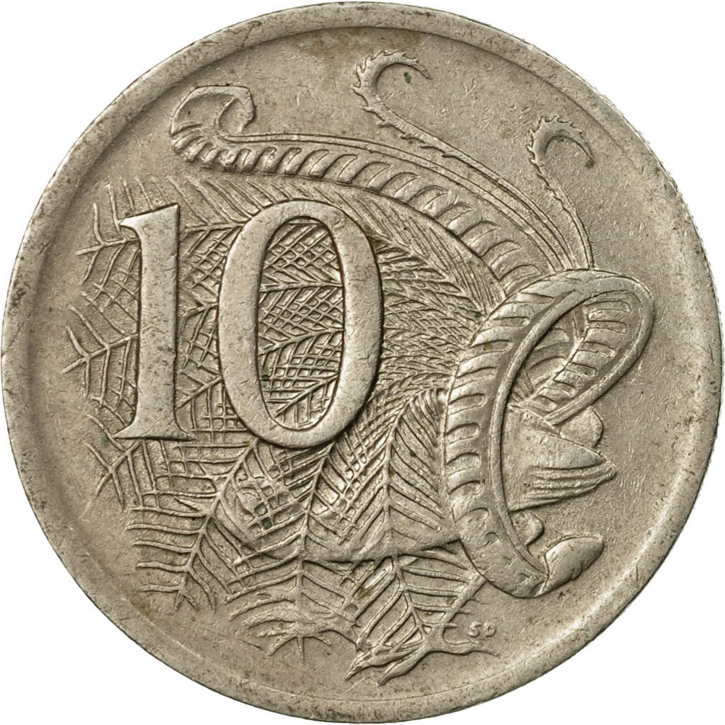 Munten, Australië, Elizabeth II, 10 Cents, 1975, FR+, Copper-nickel, KM:65