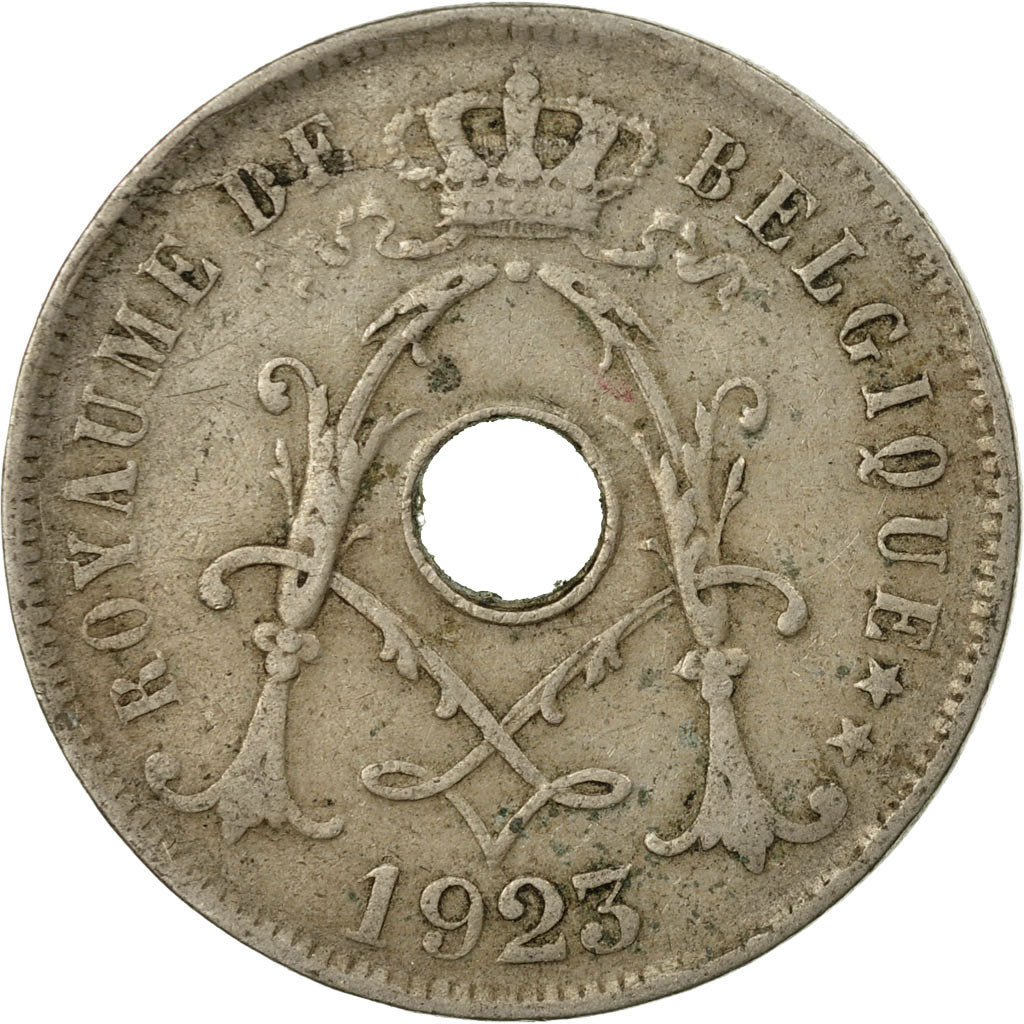 Moneda, Bélgica, 25 Centimes, 1923, BC+, Cobre - níquel, KM:68.1